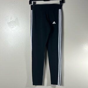 Adidas Training Essential 3 stripe leggings black women’s size S